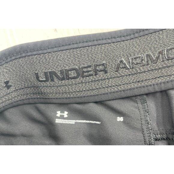 Under Armour Mens Black Shorts Size 36 Polyester Elastane - Picture 2 of 5